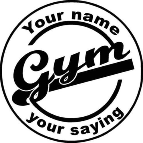 Name Fitness Club Decal Gym Sticker Decor Posters Vinyl Decoracion Wall Decals Decor Mural Car Gym Sticker