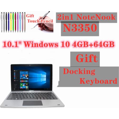 2021 New Arrival Tablet PC 10.1 Inch Windows 10 4+64GB Quad Core Dual Camera Support WiFi BT4.0 Tablets With Docking keyboad