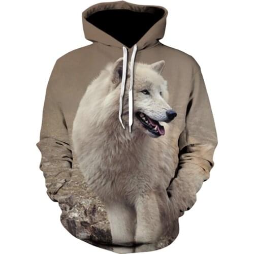 Native Indian Beautiful Snow white Wolf sportshirt 2021 New Arrival Fashion Mens Hoodies 3D Wolf Printed unisex Top hoodies
