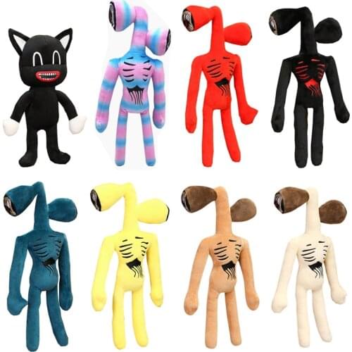 Siren Head Plush Toy Anime Plushie Black Cartoon Cat Stuffed Animals Doll Horror Sirenhead Peluches Toys for Kids Christmas Gift