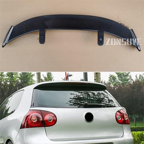 Use For 2003-2008 VW Golf Gti Spoiler ABS Plastic Carbon Fiber Look Hatchback SUV Roof Rear Wing Body Kit Accessories