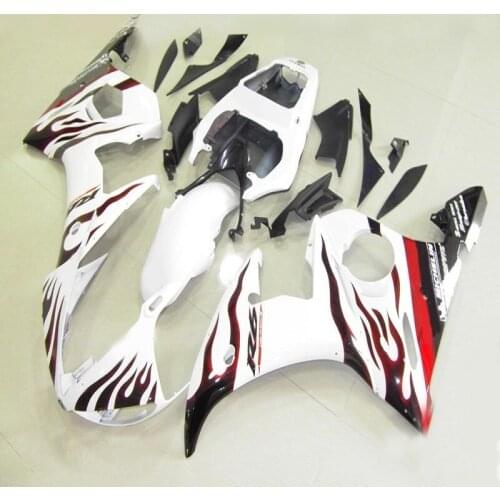 Full Fairings For Yamaha YZF-600 R6 2003 2004 2005 YZF R6 03 05 ABS Plastic Injection Motorcycle Cowlings - red Black White