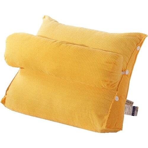 Simple Solid Color Floor Cushion Backrest Pillow Support Waist Chair Pad Soft Tatami Mattress Lounger Reading Lumbar Home Decor