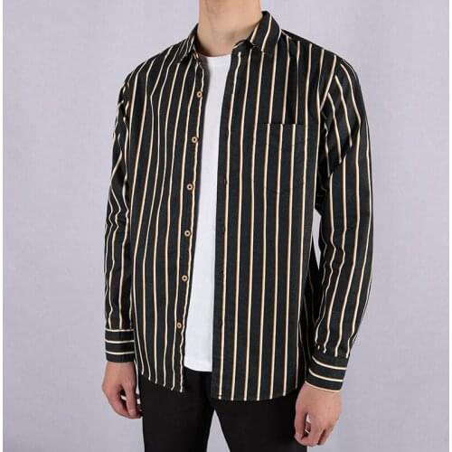 Suehaiwes brand Italy casual cotton shirt men stripe long-sleeved shirts for men fashion comfortable shirt mens comfortable