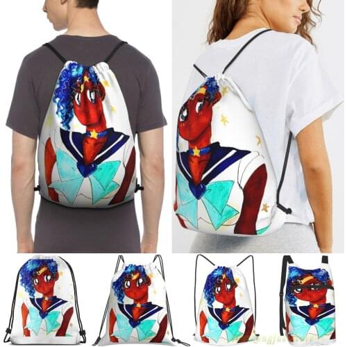 Unisex Drawstring Bags Sailor Mercury(3) Women Drawstring Backpacks Men Outdoor Travel Backpacks Training Fitness Bag