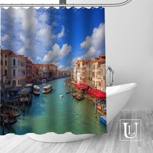 Venice High-definition Picture Printing Shower curtain Made of Waterproof Polyester Fabric Enjoy Your Shower Time with it
