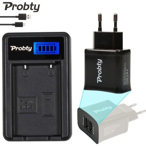 Probty EN-EL5 EN EL5 ENEL5 LCD Battery Charger + 2 Port USB Plug for Nikon Coolpix P4 P80 P90 P100 P500 P510 P520 P530 P5000