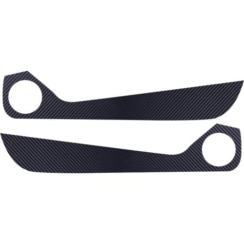 2pcs Door Interior Anti-Kick Protector Sticker Cover PU Carbon Fiber Style Fit For Ford Mustang 2015 2016 2017 2018 2019 2020