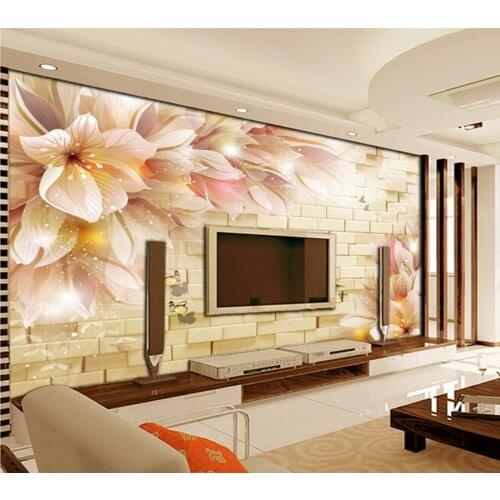 Custom paper DE parede 3d,stone Butterfly flower murals for the bedroom living room TV Background wall decoration wallpaper