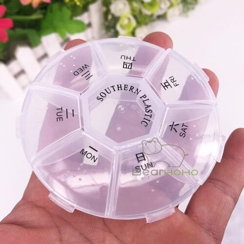 7 Grids Pill Storage Organizer Container 7 Days Portable Pill Case Medicine Tablet Dispenser Pill Box Splitters For Travel