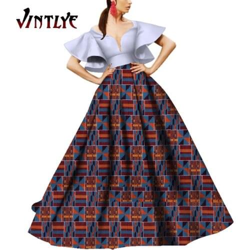 African traditional clothing for women african dashiki women dress collar skirt big elastic dress model WY5355