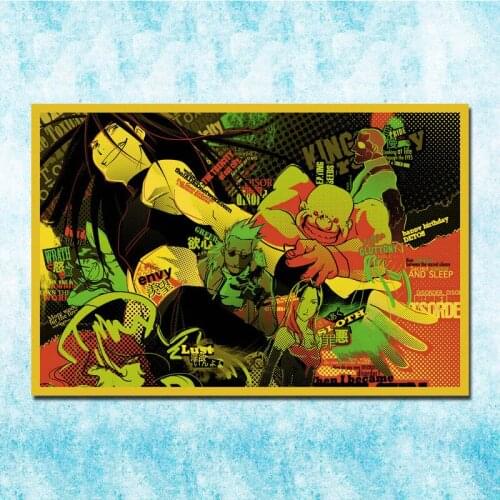 Anime Fullmetal Alchemist Edward Elric Roy Vintage Posters Art Silk Poster Canvas Retro Print For Home Room Decor Decoration-048