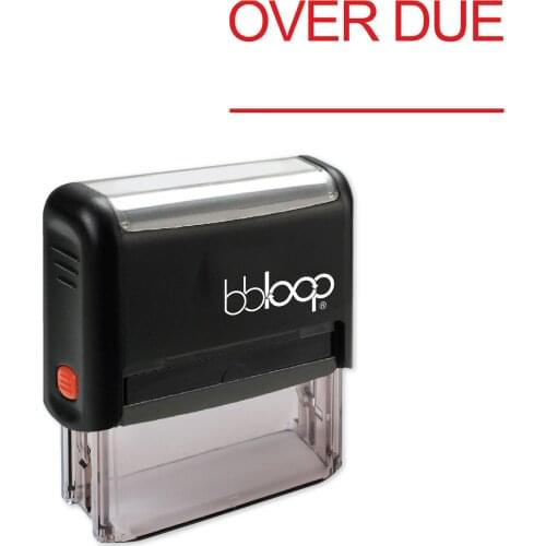 Bbloop Overdue w/line Style Font and Design Self-Ink