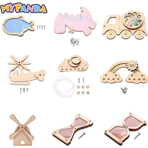 Children Busy Board DIY Toys Baby Montessori Sensory Activity Board Accessories Fine Motor Skill Latch Lock Cognition Toy Games