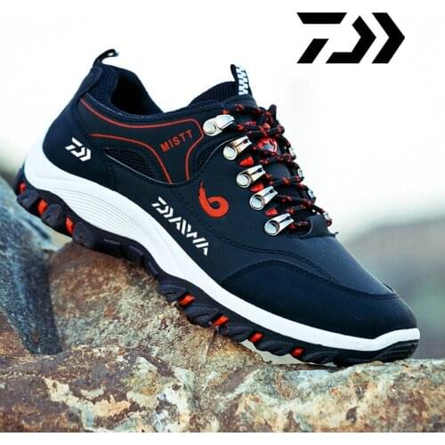 Men Daiwa Hiking Fishing Shoes Anti-skid Mountain Climbing Boots Outdoor Athletic Breathable Waterproof Anti-wear Fishing Shoes
