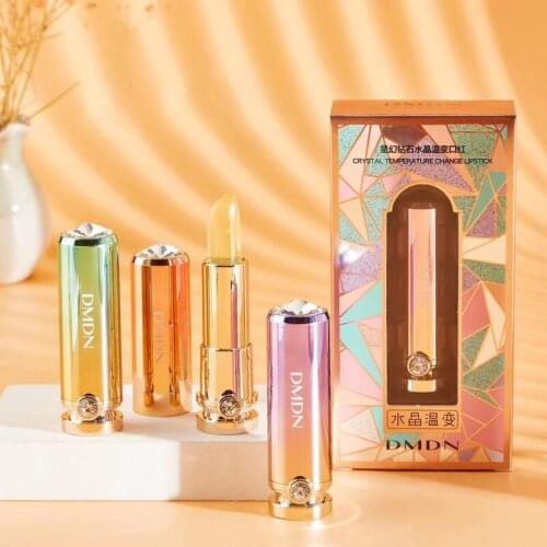 Diamond Crystal Jelly Temperature Change Lipstick Non-fading Non-stick Cup Moisturizing Waterproof Long Lasting Lip Stick TSLM1