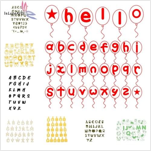 InLoveArts English Alphabet Metal Cutting Dies Cut Die Mold Decoration Letter Scrapbooking Embossing Words Craft Mould Stencils