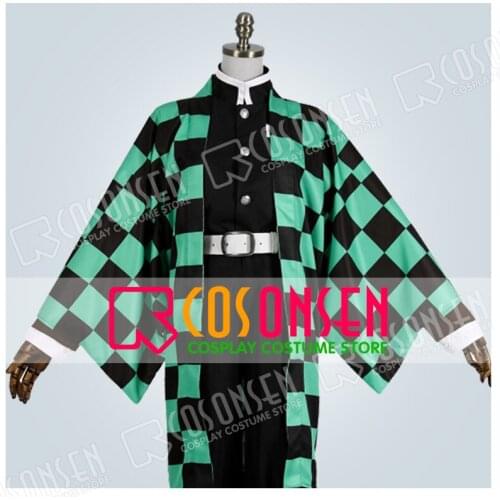 Demon Slayer Kimetsu no Yaiba Kamado Tanjirou Kimono Cosplay Costume COSPLAYONSEN All Size