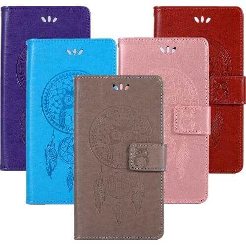 Owl Wind Chime Leather Case For Alcatel Onetouch Flash2 POP 4S A5 LED Idol4 U5 4G Flip Wallet Cover For Alcatel Pixi 4 4G 5inch