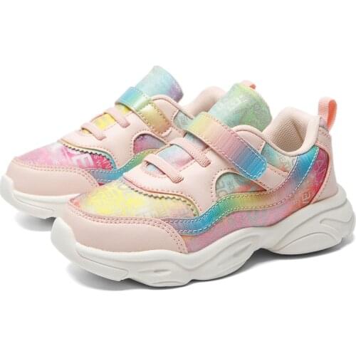 2021 Girls Sneakers Autumn Winter Children Outdoor Leather Shoes Lightweight Comfortable Studrent Fashion Casual Running Shoes