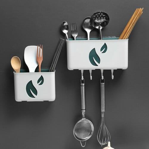 Spoon Fork Chopstick Storage Holder Box Wall Mounted Cutlery Drain Rack Organizer Racks For Kitchen Organizer Holder Drainer