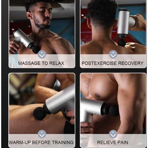 Massage Gun Sports Fitness Equipment Muscle Relaxation Massager Vibration Fascial Gun Noise Reduction Design For Male Female