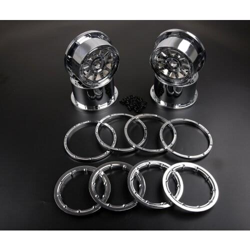 Chrome wheel rim set / wheel hub set for HPI Baja5b parts