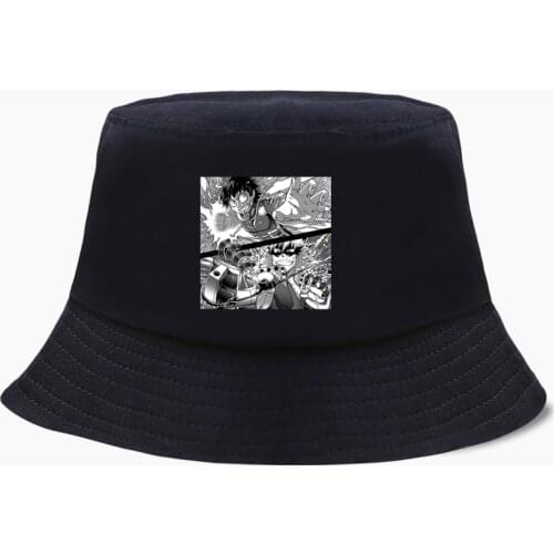 Bob Bucket Hats Japan Anime My Hero Academia Deku VS Bakugou Harajuku Summer Mens Panama Women Fisherman Hat Cotton Beach Cap