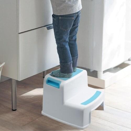 Plastic Childrens Stool Kindergarten Baby Two Steppers Footstool Bench Anti-slip Climbing Ladder Step Stool Kids Furniture