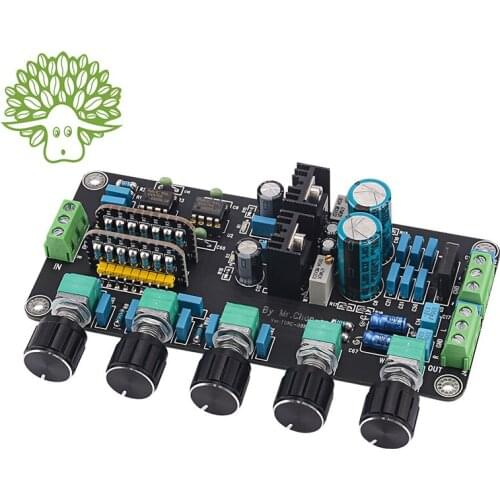 Preamp Tone Board UPC4570C OP AMP Stereo Preamplifier Volume Tone Control Super OPA2604 AD827JN with LM317+LM337 Circuit