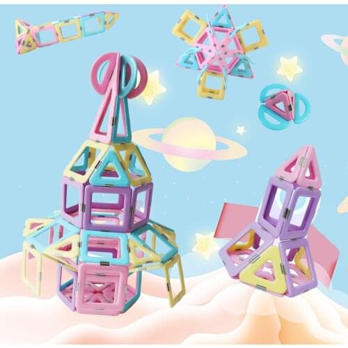 Romboss 80PCS Big Size Magnetic Tiles Building&Construction Blocks Toys Educational Toys For Kid Gift