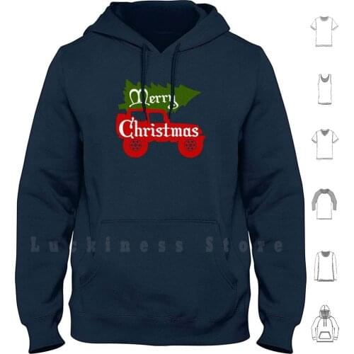 Merry Christmas 4x4 ( Vintage Look ) Hoodie Long Sleeve Thing Christmas Christmas Gift Hair Funny Christmas Moab