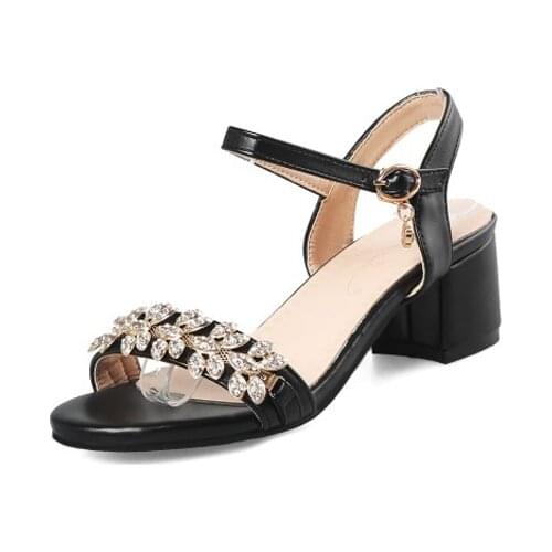 Big Size 19 high heels sandals women shoes woman summer ladies Sweet water drill with sandals