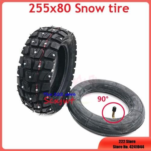 10x3 Inch Cross Country Anti Skid Pedal Scooter Tire Winter Snow Outer Tyre 255x80 for Speedual Grace 10 Zero 10x Kugoo M4 Pro