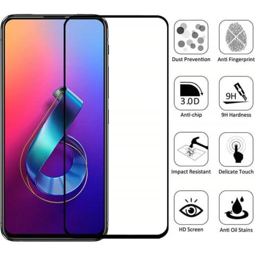 Smartphone 9H HD FULL Tempered Glass for ASUS ZenFone 6 ZS630KL Protective Film Screen Protector cover for ASUS 6z