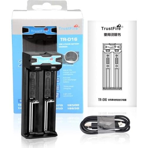 TrustFire TR-016 USB Battery Charger for Li-Ion IMR 18650 10440 14500 16340 17335 17670 18350 18500 Rechargeable 3.7V Battery