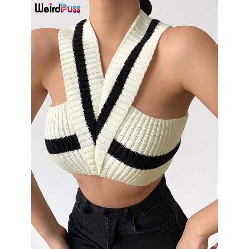 Женские трикотажные майки WEIRD PUSS China At AliExpress