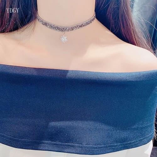 YDGY pendant necklaces necklaces for Women Fashion Jewelry Necklace Snowflake