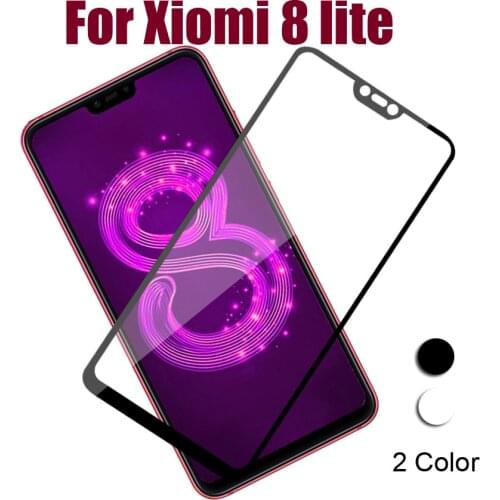 Protective Glass On For Xiaomi Mi 8 Lite Light Screen Protector Tempered Glass on xiomi xaomi mi8 lite mi8lite Full Cover Glass