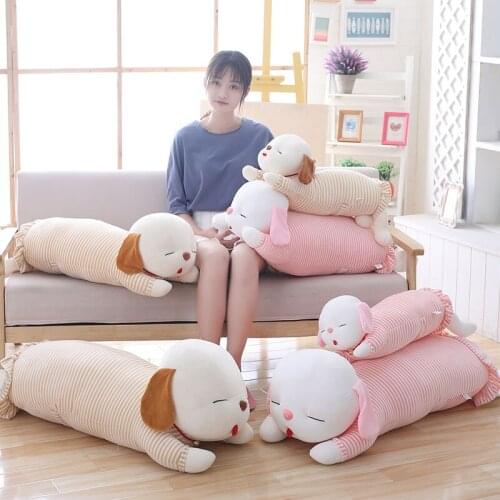1pc Super Soft Dog Plush Pillow Cute Cartoon Animal Dog Stuffed Doll Bed Sofa Pillow Cushion Toy Kids Girlfriends Birthday Gifts
