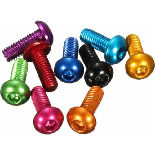 10PCS Aluminum Alloy Button Head Screws M3 x 6 / 8 / 10 /12mm Button Head Screw Bolts Hex Allen Socket For Model Aircraft Car DI