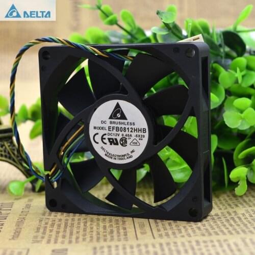 For delta EFB0812HHB 8CM 80MM 80*80*15MM 8015 12V 0.4A 4P PWM axial cooling FAN
