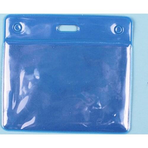 10 x Clear Vertical ID Badge Card Plastic Pocket Holder Pouches 100 x 83mm