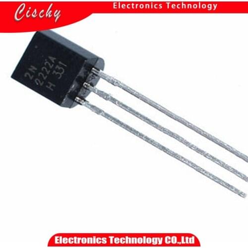 50pcs 2N2222 TO-18 NPN 40V 0.8A Transistor 2N2222A Brand High Quality
