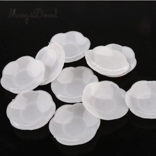12pcps Flower Plates Candy Dishes Wedding Christmas Baby Shower Gift Saucer Holders Party Table Decorations White Clear