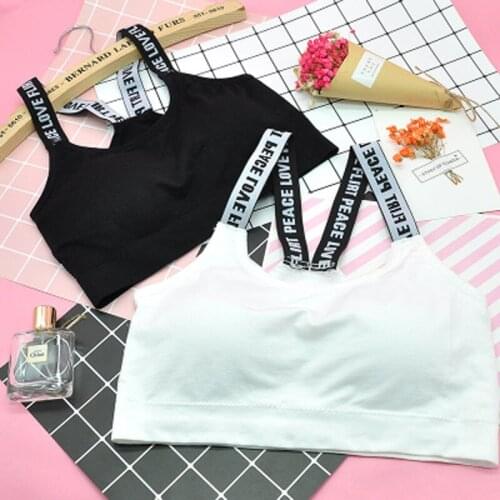 2018 Bras For Women Top Letter Bras Push Up Bra Seamless Bralet Tops Fitness Top Padded Bralette Bralet Underwear Sexy Bra