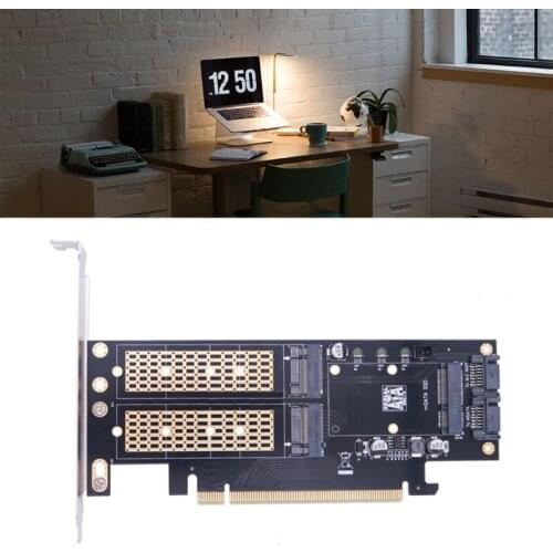 3 in 1 M.2 and mSATA SSD Adapter Card for M.2 NVME SSD to PCIE Adapter P9YA