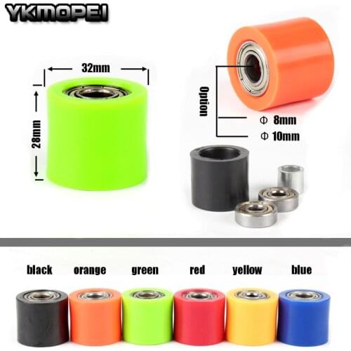 8mm 10mm Motorcycle Drive Chain Roller Pulley Wheel Slider Tensioner Wheel Guide For Street Bike Enduro ATV CRF CR XR