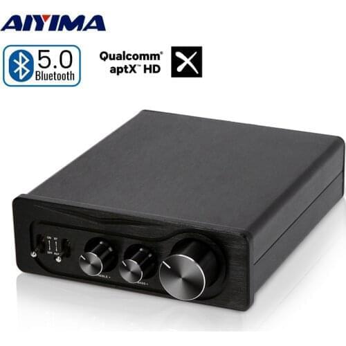 AIYIMA Audio TPA3221 Bluetooth Amplifier 120Wx2 Stereo HiFi 2.0 Sound PCM5102 QCC3034 Decoder Bass Treble Amp USB DAC APTX