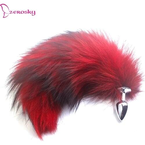 Fox Tail Anal Butt Plug Prostate Massager Vibrator P-Spot Anal Stimulator Anal Dilator Stopper Sexy Toys Erotic Goods